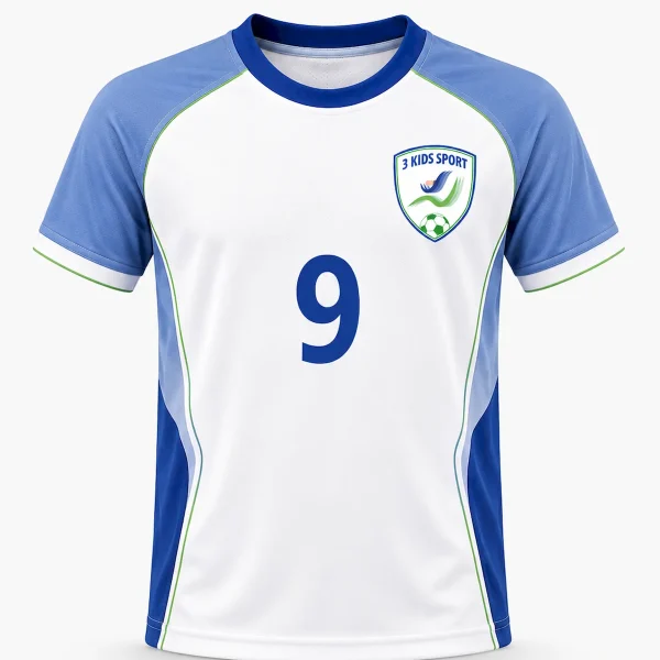 Tricou de Joc Copii 3 Kids Sport Dynamic Alb-Skyline Nr. 9