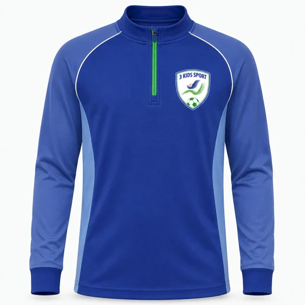 Bluză Antrenament Copii 3 Kids Sport Performance Zip Albastru Regal