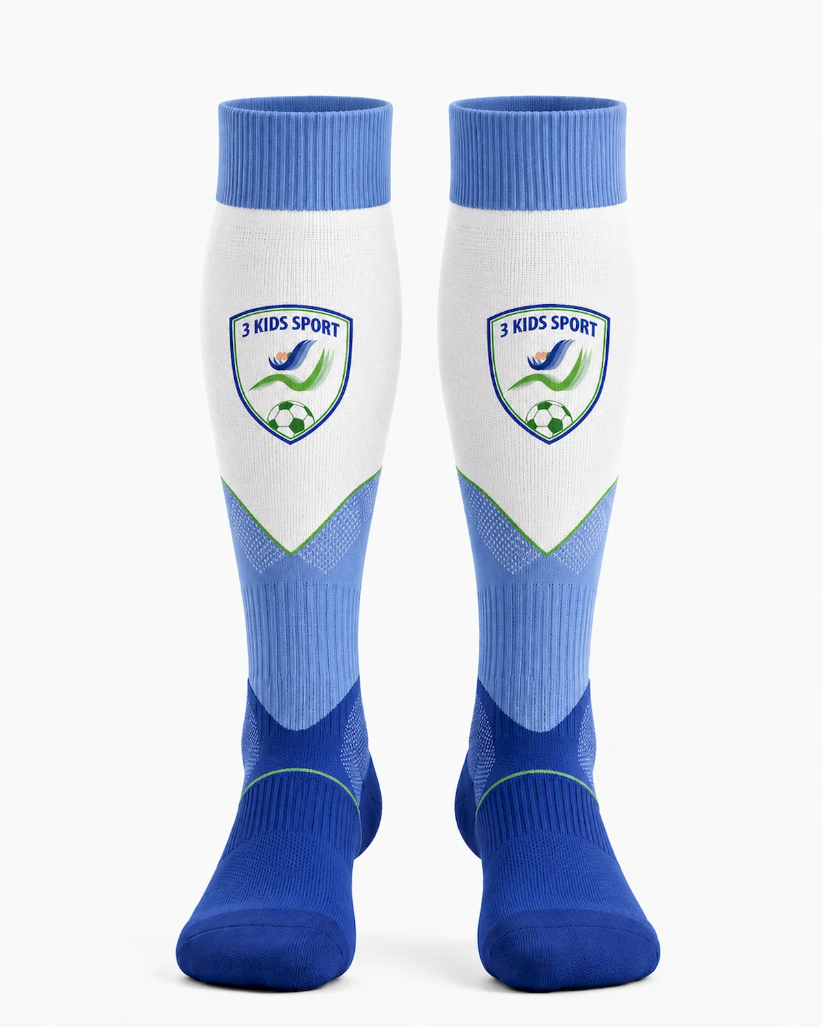 jambiere-fotbal-copii-3-kids-sport-motion-alb-skyline-blue. Jambiere fotbal copii 3 Kids Sport Motion Alb-Skyline Blue