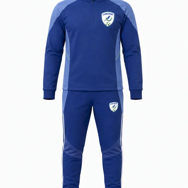 Trening Fotbal Copii 3 Kids Sport Albastru Regal cu Guler Înalt