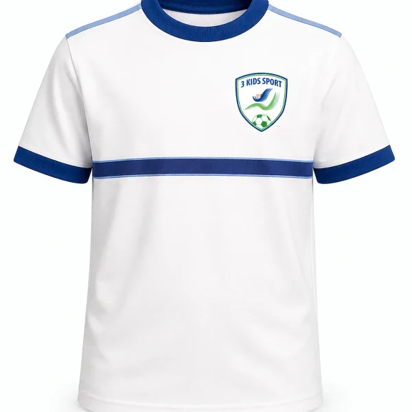 Tricou Suporter Copii 3 Kids Sport Classic Alb-Albastru